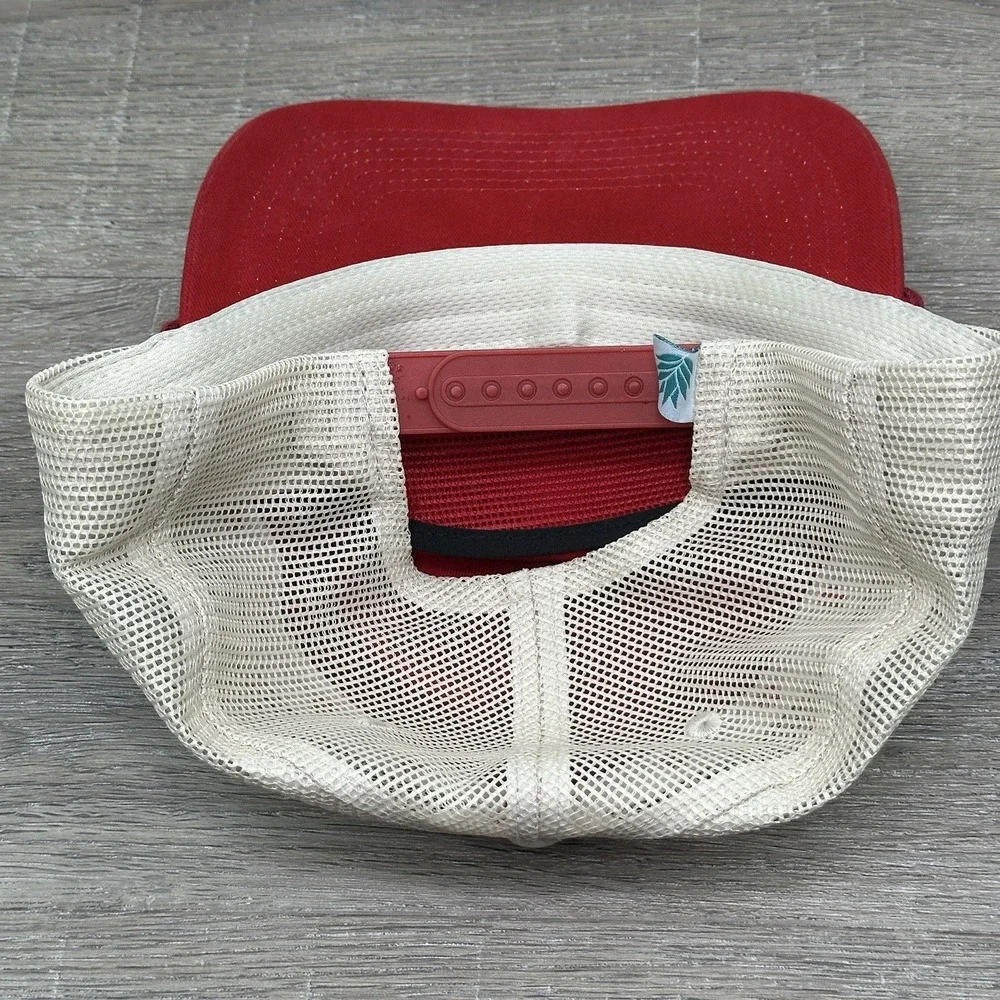 Sendero Provisions Co Waco Tejas Snapback Mesh Hat Red Cream Texas Cowboy Hat